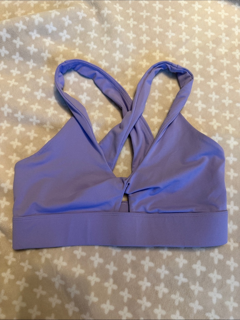 Fabletics Lavender Cross-Back Sports Bralette